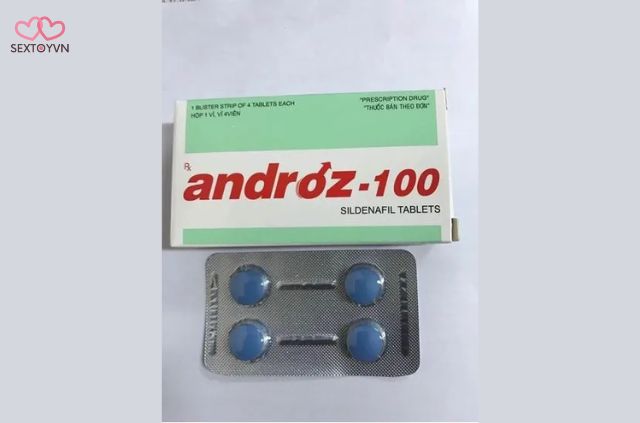 Androz 100 là một sản phẩm được quảng bá với công dụng hỗ trợ tăng cường sinh lý nam giới